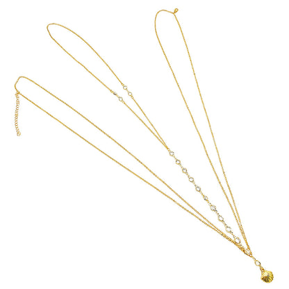 Sexy Lingerie Women Body Chain Simple Metal Scallop Pendant Transparent Waist Chain For Women Festival Outfit Jewelry