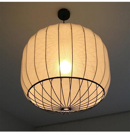 Japanese Lantern Lamp Modern Fabric Pendant Lamp For Living Room Homestays Corridors Staircase Decorative LED Cloth Hanging Lamp