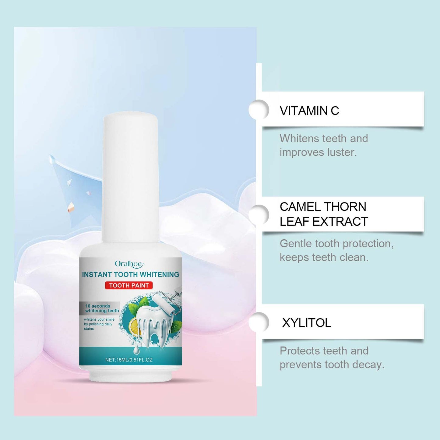 Teeth Whitening Paint Remove Tooth Stains Tartar Prevent Pigmentation Bleach Cleaning Odor Fresh Breath Oral Hygiene Care Tools