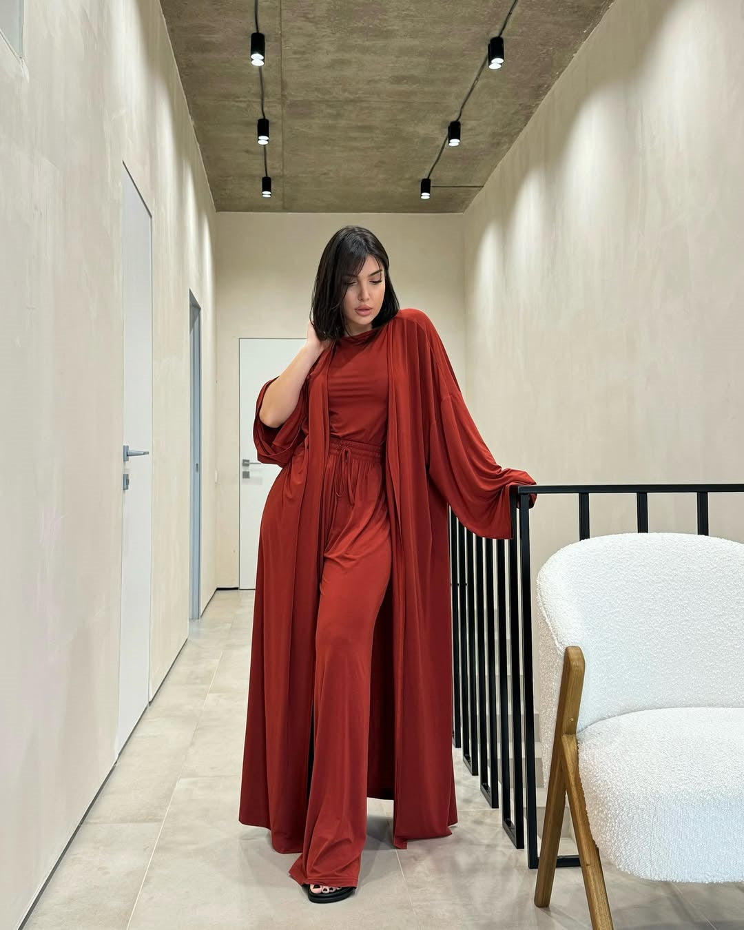 Women's clothing 2025 spring and summer new casual loose jacket sleeveless vest wide-leg trousers three-piece club clothing Vest