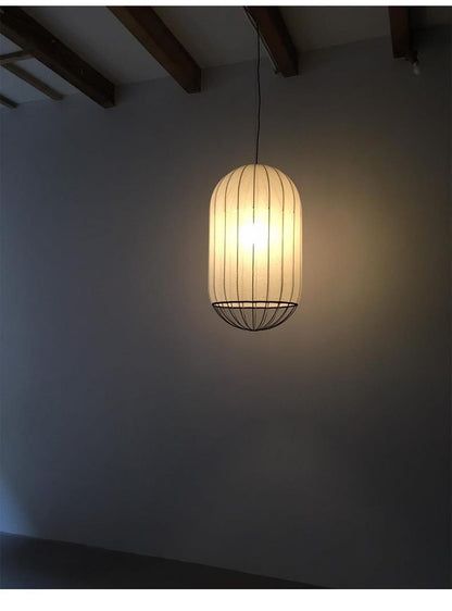 Japanese Lantern Lamp Modern Fabric Pendant Lamp For Living Room Homestays Corridors Staircase Decorative LED Cloth Hanging Lamp