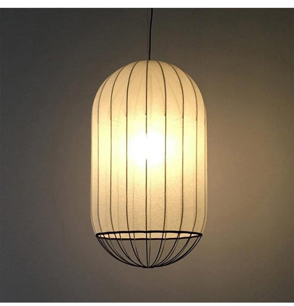 Japanese Lantern Lamp Modern Fabric Pendant Lamp For Living Room Homestays Corridors Staircase Decorative LED Cloth Hanging Lamp