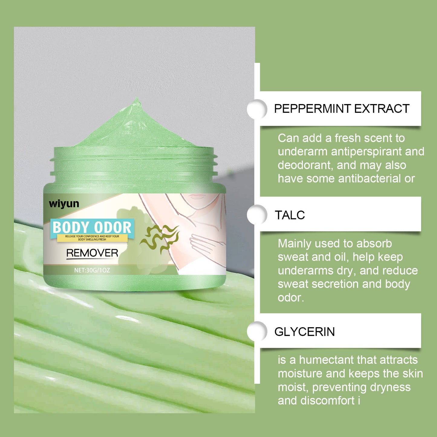 Effective Body Odor Removal Cream Sweat Eliminator Underarm Odor Treatment Bad Smell Antiperspirants Lasting Armpit Deodorizer