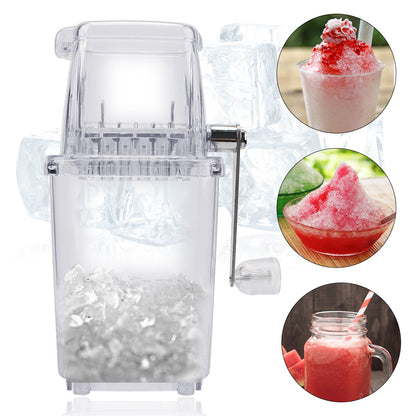 Multi-function for Home Kitchen Bar Ice Blenders Tools Manual Ice Crusher Hand Shaved Ice Machine Portable 1.25L Capacity