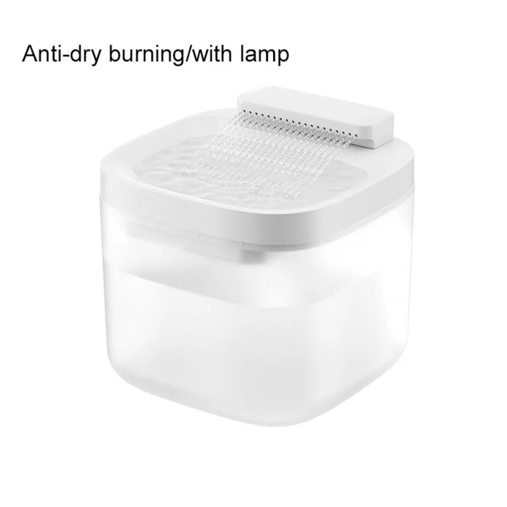 Automatic Pet Water Fountain Square Circulation Filtering Dog Water Dispenser Large Capacity Plastic Cat Water Drinker Home