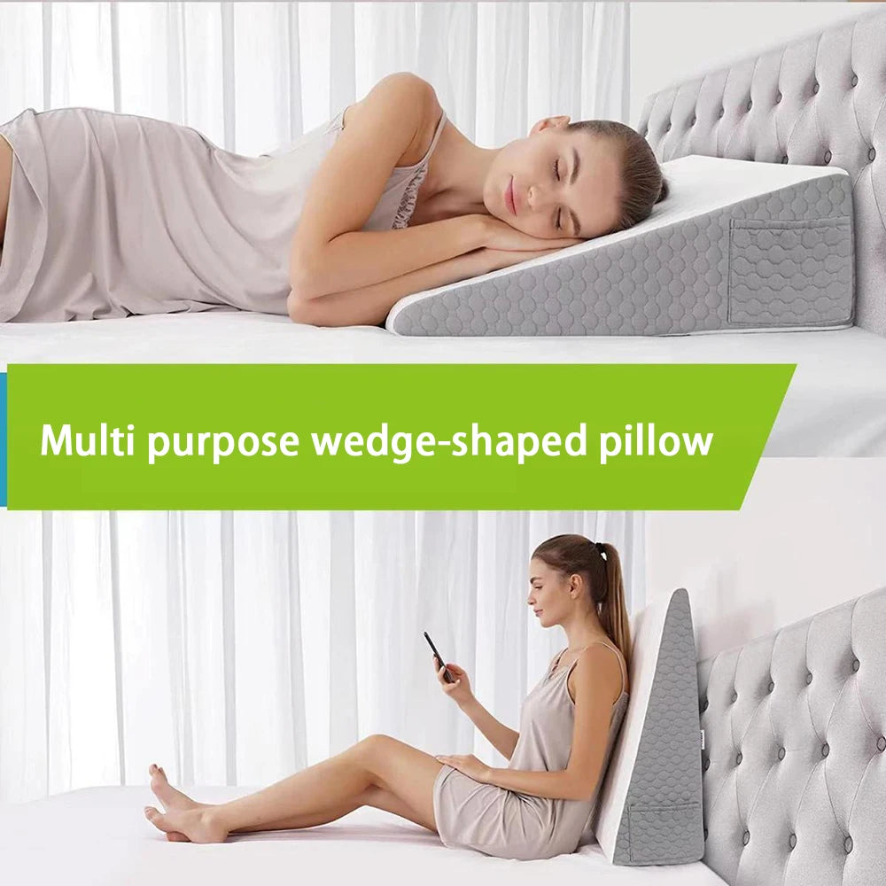 Wedge Pillows for Sleeping, Bed Pillow for After Surgery, Body Positioners for Leg Elevation, Acid Reflux, Gerd, Snoring Relief