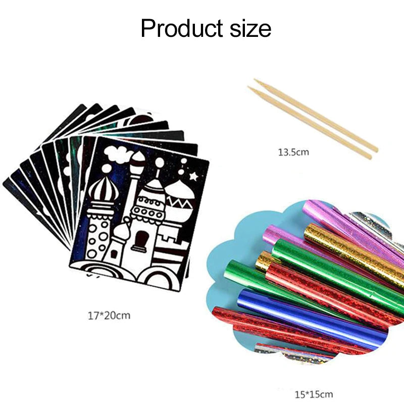 Magical Painting Art Stickers Handmade DIY Student Transfer Sticker Office Cultural Educational Supplies Cartoon Colorful TMZ