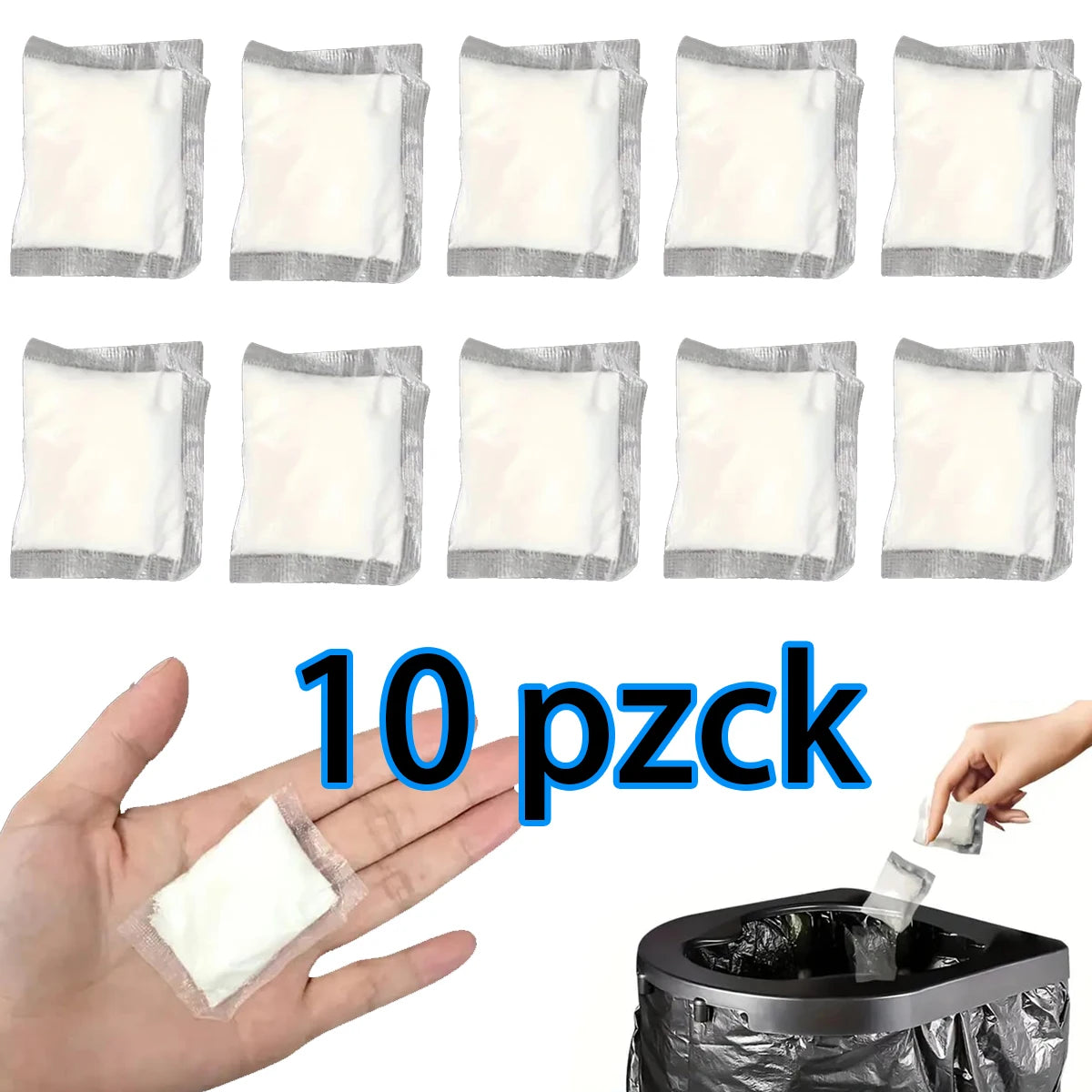 No need to unpack-[Portable | Stool Absorbent] 1/5/10/25/50 pakc Outdoor portable toilet, bagged camping toilet paper, outdoor c