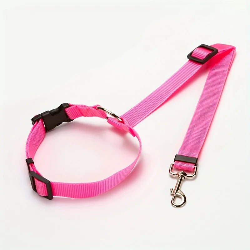 Secure Your Pet in the Car with This Adjustable Harness & Seat Belt Lead Leash!