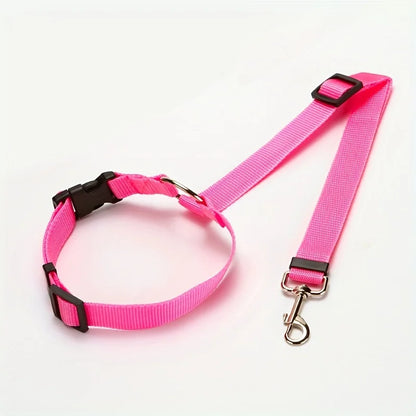Secure Your Pet in the Car with This Adjustable Harness & Seat Belt Lead Leash!
