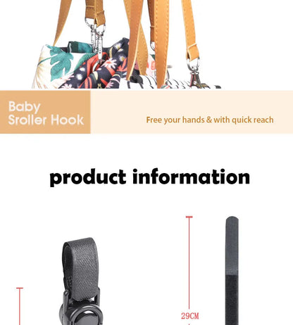 1/3pcs Baby Bag Stroller Hook Pram Rotate 360 Degree Rotatable Cart Organizer Pram Hook Crochet Stroller Accessories