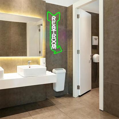 LED Rest Room Neon Sign For Wall Decor,  Bathroom Hotels, Bars, Hospitals, Homes And Other Places With Toilets,USB Powered.