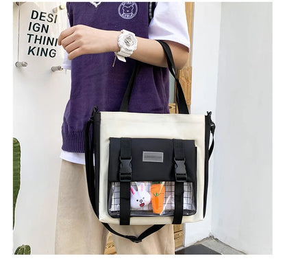 New Large-Capacity Primary School Junior High School Students Shoulders Backpack High School Five Sets of Multi-Compartment Fash