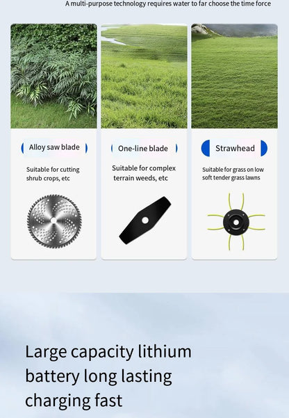 Multifunctional Lithium Battery Lawn Mower For Courtyard, Household Cordless Electric Lawn Mower, Portable Garden Lawn Mower