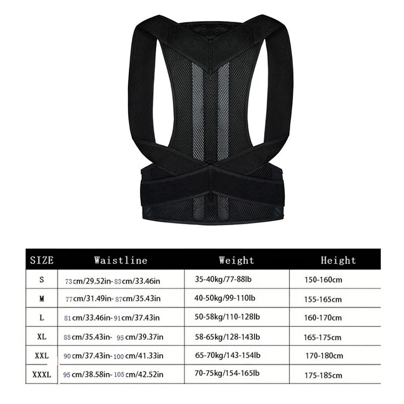 Posture Corrector for Men and Women Back Posture Brace Clavicle Support Stop Slouching and Hunching Adjustable Back Trainer
