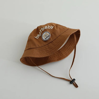 Cute Bear Baby Bucket Hats Korean Boy Girl Summer Uv Protection Fisherman Caps Kids Outdoor Sunshade Panama Basin Caps