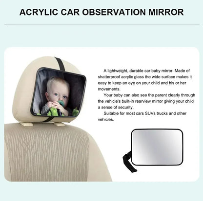 Car Rearview Mirror Baby Mirrors for Safety Interior Mirror Universal Car Seat Headrest Mirror Monitor Child Baby Safety Driving