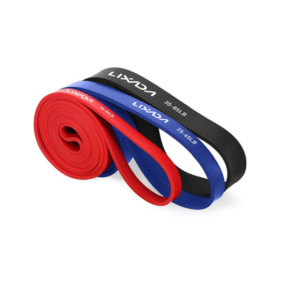 Lixada Pull Up Assist Bands Set Resistance Loop Bands Powerlifting Exercise Stretch Bands with Door Anchor Foam Handles Hooks
