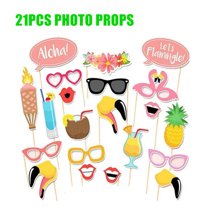 Hawaii Party Decorations Disposable Tableware Hawaii Summer Tropical Party Supplies Flamingo Aloha Birthday Party Decoration