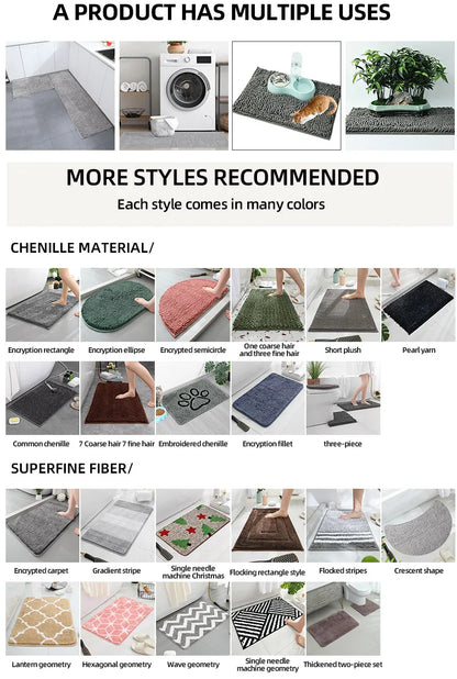 New Slip Absorbent Kitchen Mat Quick Drying Living Room Carpet High Quality Absorbent Anti Fall Rugs Anti Oil Stain Floor Mats