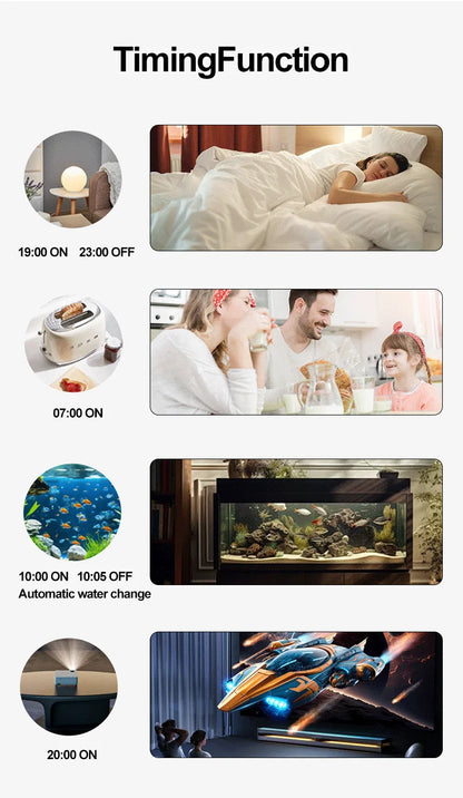 Smart Power Strip Zigbee 3.0 16A PD20W Fast ChargingSmart Multiple Socket Wall Mounted Timer Voice Control and Remote Control