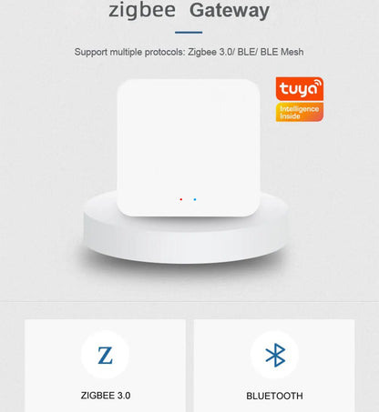 Tuya ZigBee 3.0 Smart Hub, Wireless/Wired Gateway Bridge for App Voice Remote Control, Works with Alexa Home Assistant