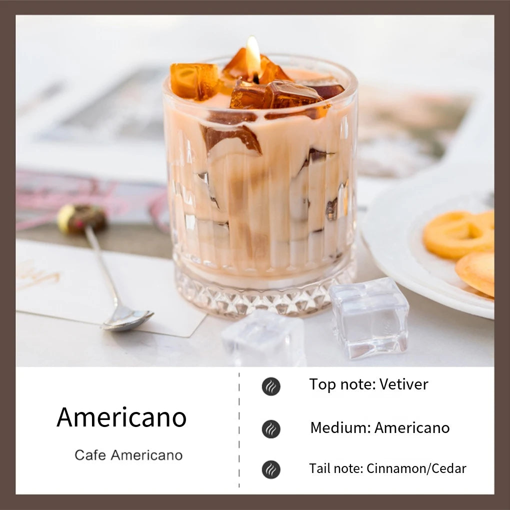 Scented Candles Iced American Coffee Aromatherapy Candle Plant Wax Home Handmade Coffee Aromatic Candles