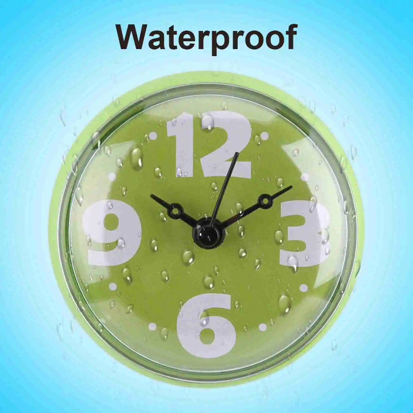 Bathroom Clock Shower Clock Waterproof Suction Wall Window Mirror Bath Shower Clock Bathroom Accessories Waterproof Clock