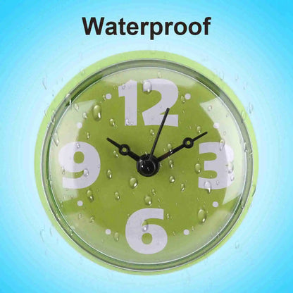Bathroom Clock Shower Clock Waterproof Suction Wall Window Mirror Bath Shower Clock Bathroom Accessories Waterproof Clock