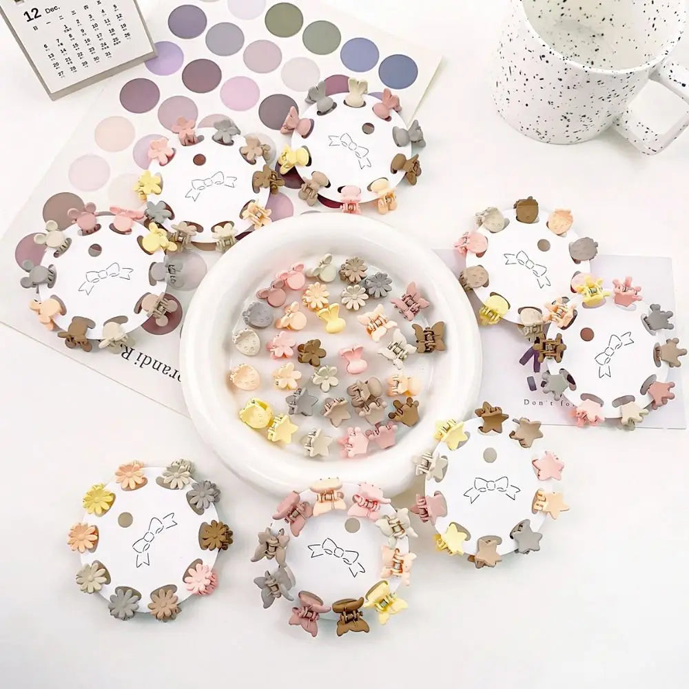 Hair Accessories Mini Hair Claw Frosting Barrettes Flower Mini Hair Claw Hair Ornaments Hair Clip Star Hair Crab Clip Children