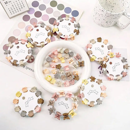 Hair Accessories Mini Hair Claw Frosting Barrettes Flower Mini Hair Claw Hair Ornaments Hair Clip Star Hair Crab Clip Children