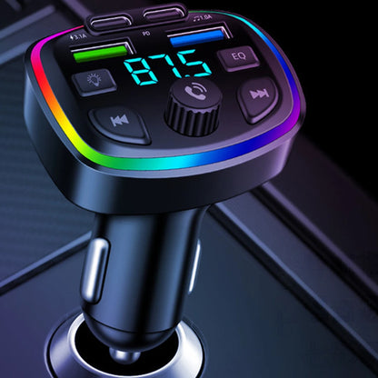 5.0 FM Transmitter Car Bluetooth-compatible 3.1A 1.0A Dual USB Car Charging MP3 Player FM Transmitter ﻿