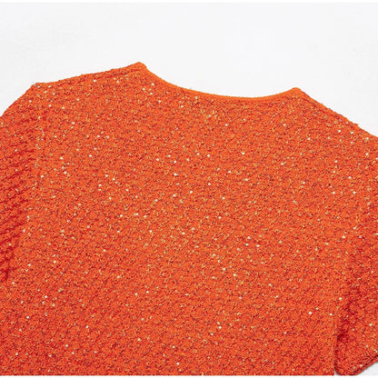 Elegant Unique Button Women's Cardigan Casual O-neck Knitted Single Breasted Sleeveless Blouse Female Summer Lady Office Wears