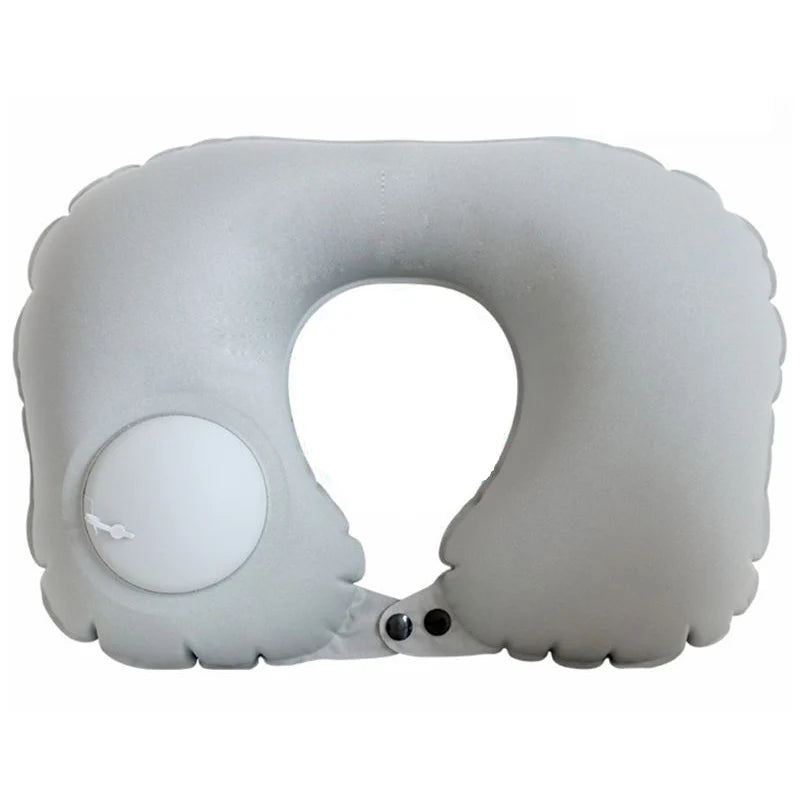 Inflatable Travel Neck Pillow U-shaped Cervical Orthopedic Protection Pillow Outdoor Portable Foldable Pillow Travel Essentials