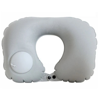 Inflatable Travel Neck Pillow U-shaped Cervical Orthopedic Protection Pillow Outdoor Portable Foldable Pillow Travel Essentials