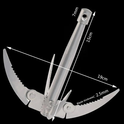 Outdoors Grappling Hook Survival Tool With Rope Folding Boats Anchor Sturdy Durable For Small Boat Canoes Fishing Supplies