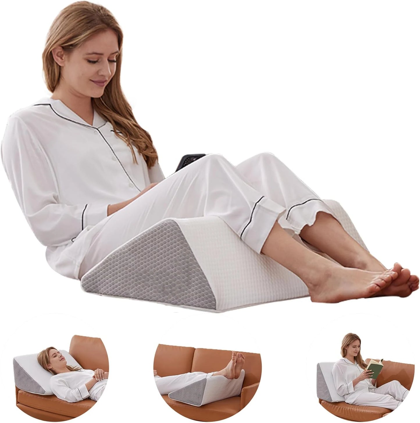 1 Pieces Wedge Pillow for Sleeping Body Positioners Turning Device Bedridden Leg and Knee Support Positioning Wedge Back Pillow