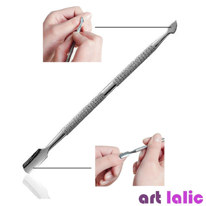 4pcs/Lot Stainless Steel Cuticle Remover Double Sided Finger Dead Skin Push Nail Cuticle Pusher Manicure Nail Care Tool