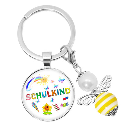 School Child Enrollment Cute Girl Gift Guardian Angel Keychain School Child School Bag School Lucky Charm