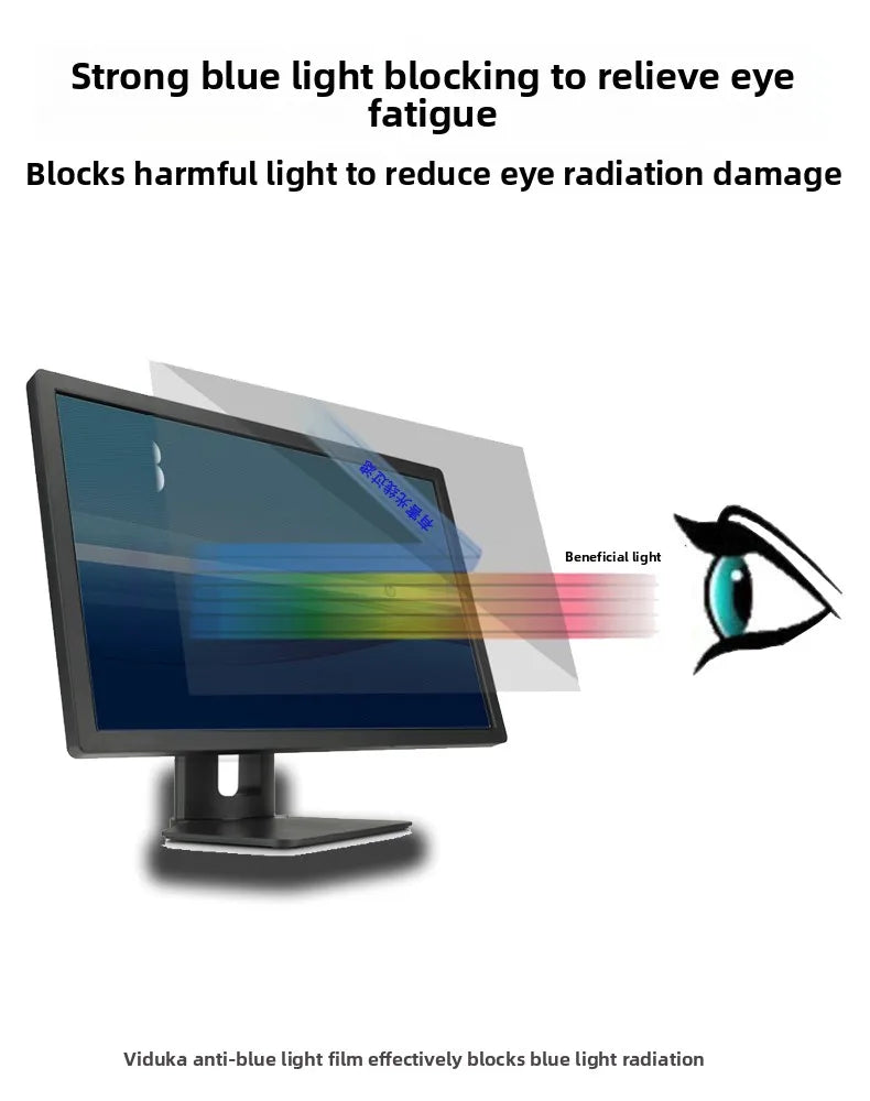 Blue Light Bloing Cuter Screen Protector Anti Reflective Eye Protection Film Desktop 24 Inch Radiation Free Static Absor...