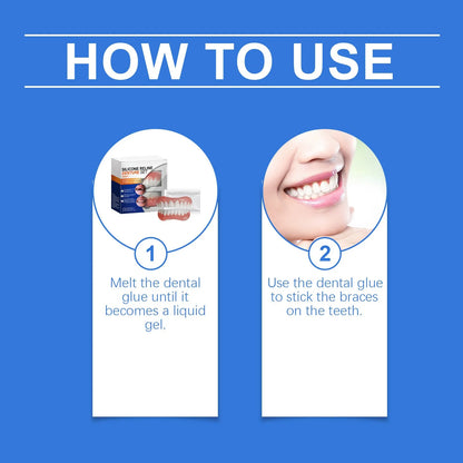 New False Teeth Silicone Upper & Lower Veneers Perfect Laugh Veneers Dentures Paste Fake Teeth Braces Comfortable Teeth