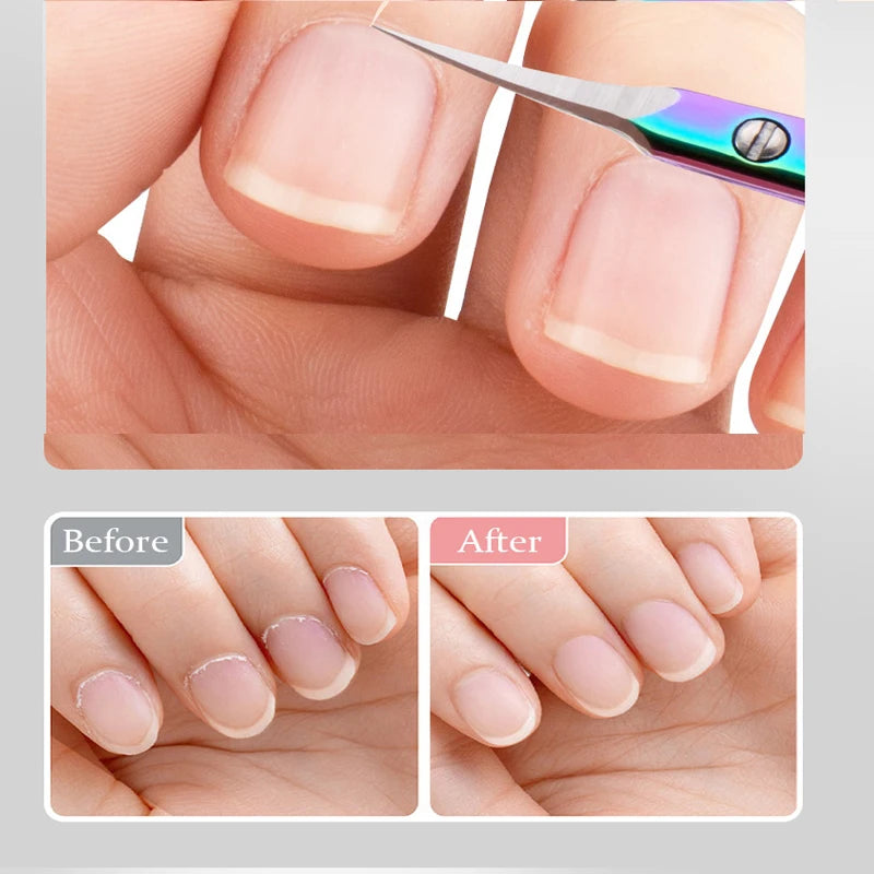 Stainless Steel Manicure Scissors for Nail Care Cuticle Nipper Dead Skin Remover Scissors Nail Art Cuticule Cutter Beauty Tool