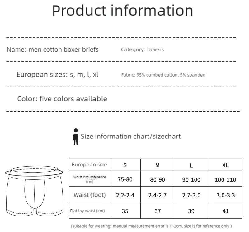 Men's Sports Boxing Shorts Underwear S M L XL Breathable Fitness Sports Men's boxers underwear Boxers Comfortable