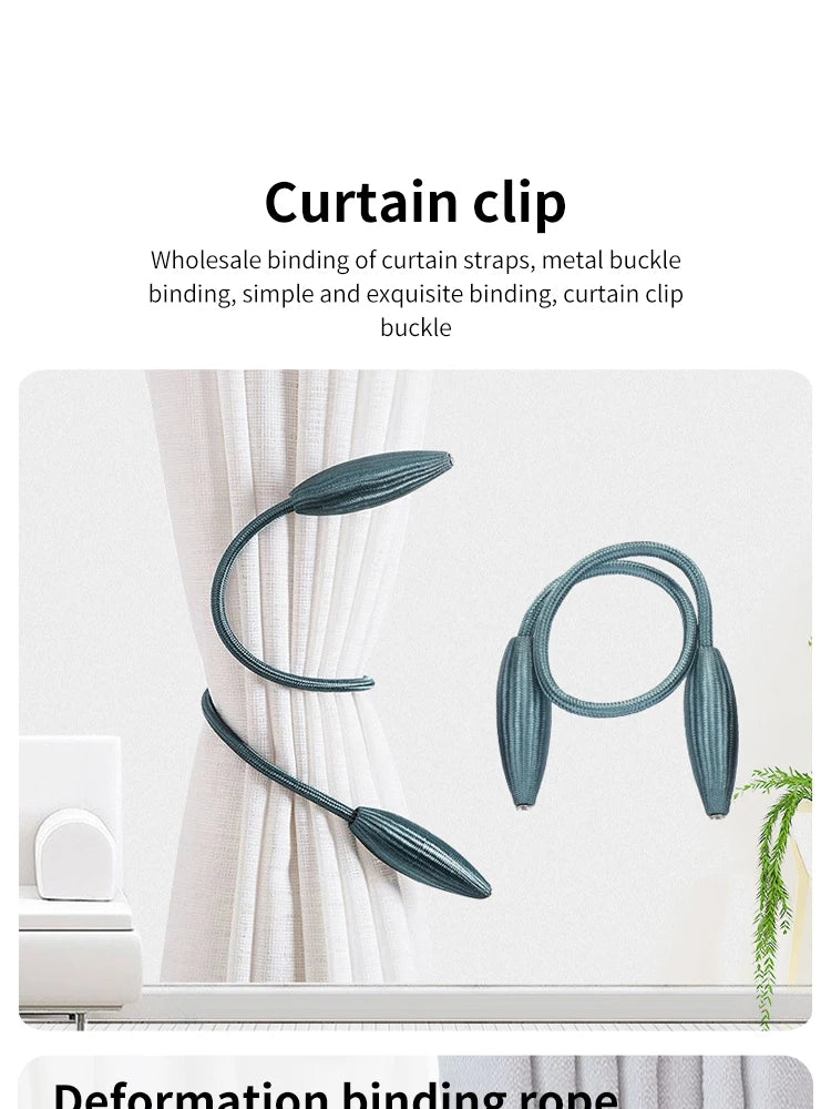 Curtain Buckle Tie Downs No Punch Curtain Tie Downs Curtain Clips Curtain Accessories Simple Curtain Buckle Tie Downs 2pcs