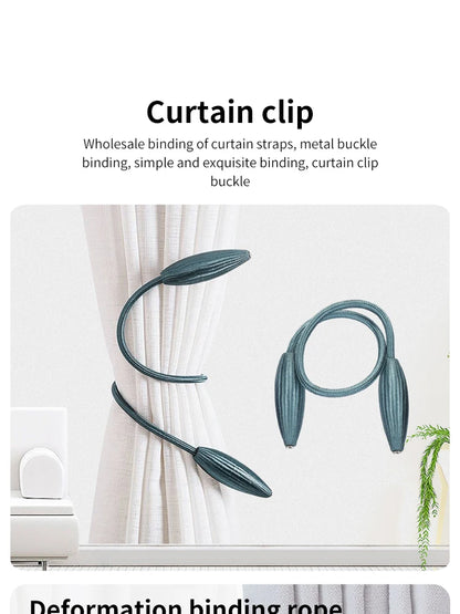 Curtain Buckle Tie Downs No Punch Curtain Tie Downs Curtain Clips Curtain Accessories Simple Curtain Buckle Tie Downs 2pcs