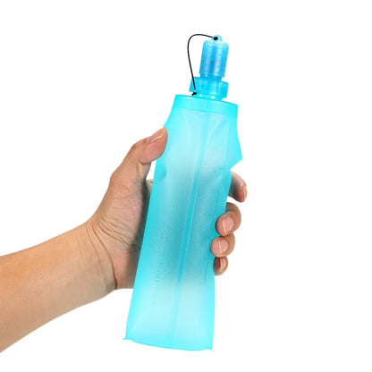 Water Bottle TPU Folding Soft Flask Sport Water Bottle Water Bag Collapsible Drink Water Bottle Water Bag Running Camping Hiking
