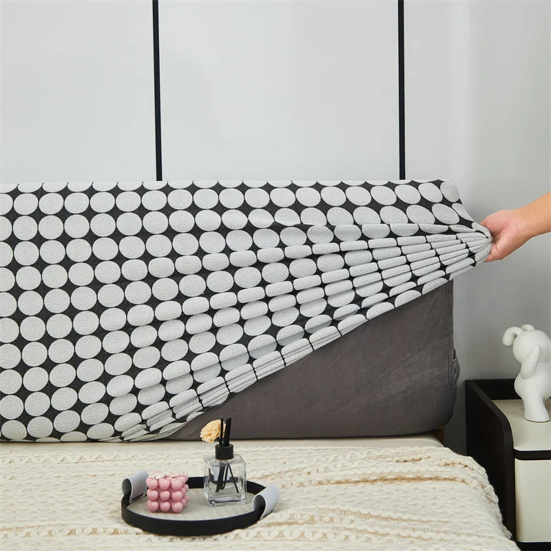 Headboard Bedhead Cover Dust Cover Double Bed Covers Durable Bed Back Protection Elastic All-inclusive Bedhead Cover Home Decor
