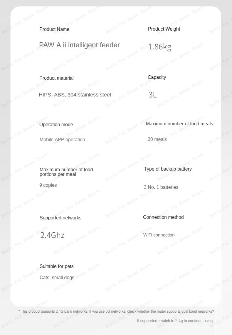 Automatic Pet Feeder APP Version WIFI Smart Pet Cat and Dog Feeding Machine Removable and Washable 3L Food Storage Bucket