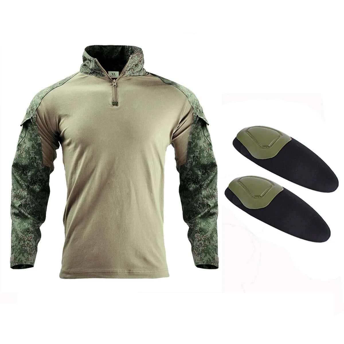 Tactical Uniform Combat Camo Russian Suits Training Team Airsoft Paintball Shirts Hunting Pants +Pads Mens Clothes Windproof