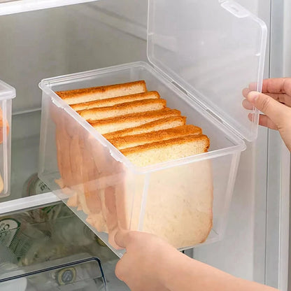 Airtight Bread Storage Containers Bread Storage Box Reusable Loaf Cake Clear Bread Dispenser Freshest Bread Bin